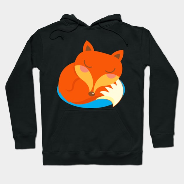 shhh... Fox is sleeping. Hoodie by Plushism